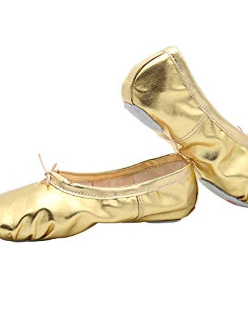 Women's PU Leather Ballet Dance Shoes Split Suede Sole